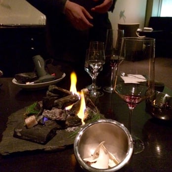 Alinea - Hamachi, matsutake, and pork belly - New American Near Me - Chicago, Illinois Alinea - Hamachi, matsutake, and pork belly - New American Near Me - Chicago, Illinois