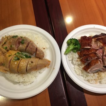 HK B.B.Q. Master - chicken on the left and the roasted duck on the right - Barbeque Near Me - Richmond, British Columbia