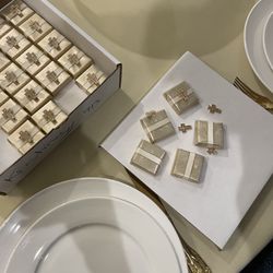 Mirelli Chocolatier - We barely touched first raw, trying to place favors on the plate, crosses falling apart even if you barely touch them.