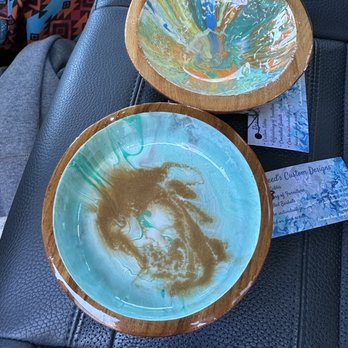 Irons Park - 2023 Victorian Art Fair, West Branch MI. My purchases. They are reclaimed old wood salad bowls, with resin and food grade lacquer. Gorgeous - Parks Near Me