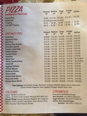 Menu photo 2 Amendola's Pizzeria & Restaurant Monroe, NY Menu photo 2 Amendola's Pizzeria & Restaurant Monroe, NY