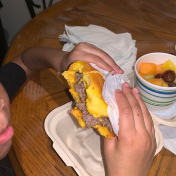 Becks Prime - Kids burger that came with a fresh fruit cup - Fast Food Near Me - Houston, Texas Becks Prime - Kids burger that came with a fresh fruit cup - Fast Food Near Me - Houston, Texas