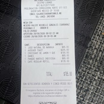 Hacienda la Laborcilla - control del desayuno - French Near Me - Querétaro, QUE