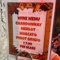 Santora's Pizzeria - Wine list