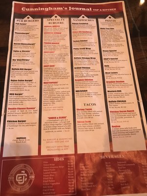 Menu photo 7 Cunningham's on the Lake Kearney, NE