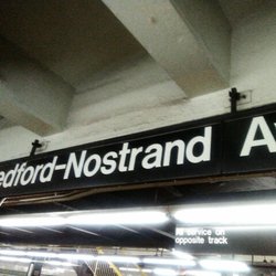 MTA - Bedford-Nostrand Ave Subway Station - G- Train platform , Bedford avenue - Nostrand Avenue Train station !!!!!!