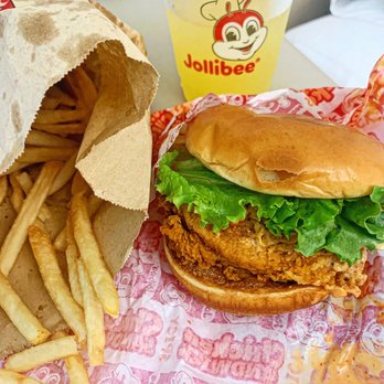 Jollibee - Chicken Sandwich Deluxe French Fries pineapple juice - Fast Food Near Me - New York, New York Jollibee - Chicken Sandwich Deluxe French Fries pineapple juice - Fast Food Near Me - New York, New York