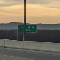 Dresbach Bridge - Seriously, that's where you had to put the sign and the light pole?
