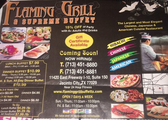 Menu photo 3 Flaming Grill & Supreme Buffet Jacinto City, TX