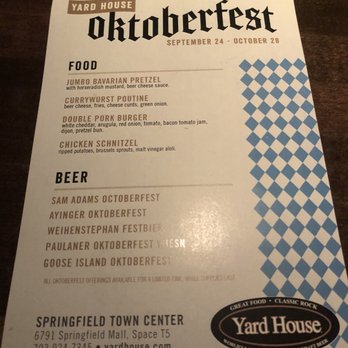 Yard House - Octoberfest sneak peek - New American Near Me - Springfield, Virginia Yard House - Octoberfest sneak peek - New American Near Me - Springfield, Virginia