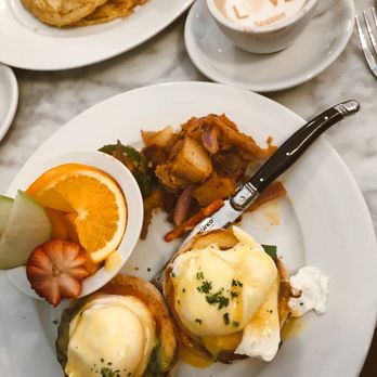 Immigrant Son Caffe - Eggs Benedict (Caprese) - New American Near Me - Ventura, California Immigrant Son Caffe - Eggs Benedict (Caprese) - New American Near Me - Ventura, California