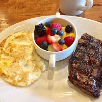 Iron Rooster - A protein blast of steak and eggs, with fresh fruit instead of home fries - Cocktail Bars Near Me - Annapolis, Maryland