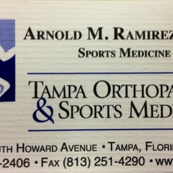 Tampa Orthopaedic & Sports Medicine Group - Dr. Ramirez runs 1/2 marathons and was able to relate to my injury! Great for getting back on 'the track' quickly :o)