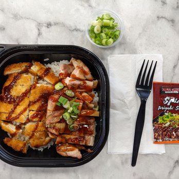 Yogis Grill - Half chicken katsu and chicken teriyaki bowl - Japanese Near Me - Tempe, Arizona