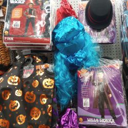Dollarama - Star Wars Finn and Willy Wonka costumes for kids $5 each.
