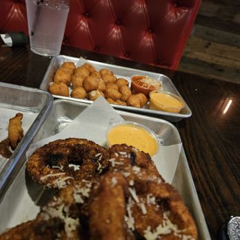Lucky Bastard Saloon - White Cheddar Bites & Onion Rings - Sports Bars Near Me - Nashville, Tennessee