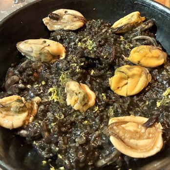 Acamaya - ARROZ NEGRO w/huitlacoche * bangs island mussels * squid * shrimp (best dish on menu & a must order!) - Mexican Near Me - New Orleans, Louisiana