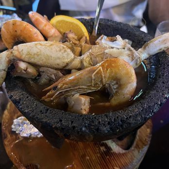 El Michoacano - Head on shrimp in the seafood molcajete - Mexican Near Me - Fresno, California