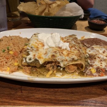 Cancun Grill Doral - Enchiladas Suizas... portion is sufficient for two to enjoy. - Mexican Near Me - Doral, Florida Cancun Grill Doral - Enchiladas Suizas... portion is sufficient for two to enjoy. - Mexican Near Me - Doral, Florida