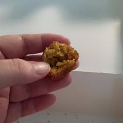 Chicken Express - Smashed the hush puppy with a hammer