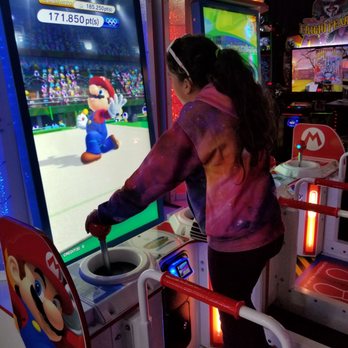 Dave & Buster's McAllen - Valarie doing her best lol - American Near Me - McAllen, Texas