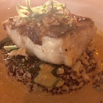 Ocean Hai - Gulf Grouper, Ancient Grain, Charred Pineapple, Tatsoi, Cashew and Lobster Nage....AMAZING!!! - New American Near Me - Clearwater Beach, Florida Ocean Hai - Gulf Grouper, Ancient Grain, Charred Pineapple, Tatsoi, Cashew and Lobster Nage....AMAZING!!! - New American Near Me - Clearwater Beach, Florida