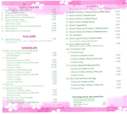 Menu photo 8 Sakura Asian Express Greenville, NC Menu photo 8 Sakura Asian Express Greenville, NC
