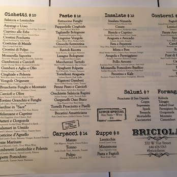 Briciola - Menu - Italian Near Me - New York, New York Briciola - Menu - Italian Near Me - New York, New York