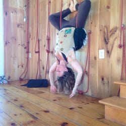 East Shore Yoga Studio - The rope wall is great for supported postures.