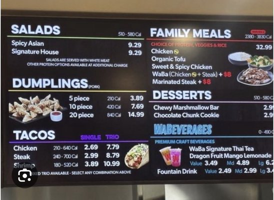 Menu photo 2 WaBa Grill Corona, CA Menu photo 2 WaBa Grill Corona, CA