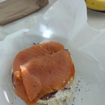 Benny's Bagels - Open face lox bagel. It was so good I forgot to take a picture until after I ate half. - Bagels Near Me - Dallas, Texas