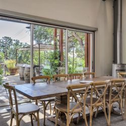 Stonehouse Cellars - Large dining table in tasting room