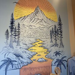 Their lovely, hand-painted mural