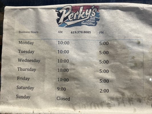 Menu photo 3 Perky's San Diego, CA