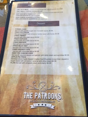 Menu photo 8 The Patroons Mexican Restaurant McHenry, IL Menu photo 8 The Patroons Mexican Restaurant McHenry, IL