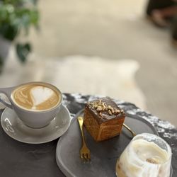 Coffee Concrete - Smoky salted caramel, Nutella Croissant, birthday latte