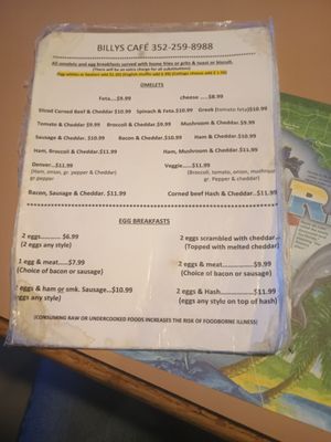 Menu photo 1 Billy's Cafe Lady Lake, FL