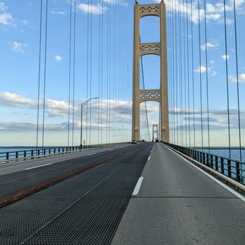 Mackinac Bridge - Driving across the Mackinac Bridge - Landmarks & Historical Buildings Near Me - Saint Ignace, Michigan