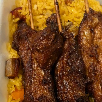 China Lite Restaurant - The Chicken on a Stick on top of the Pork Fried Ricd was plumpy, juicy, and delicious! - Chinese Near Me - Roanoke, Virginia