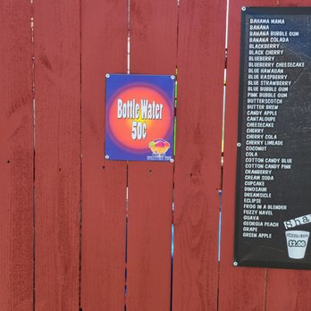 Polar Shaved Ice - a sign on a red fence - Shaved Ice Near Me - Birmingham, Alabama