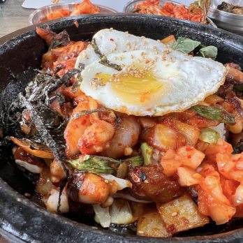 Han Yang - Bibimbap in heated stone pot, so good. - Korean Near Me - Buena Park, California Han Yang - Bibimbap in heated stone pot, so good. - Korean Near Me - Buena Park, California