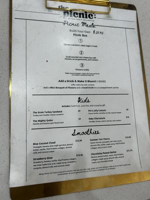 Menu photo 1 The Picnic Cafe San Clemente, CA
