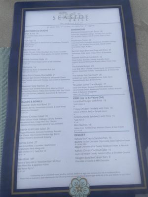 Menu photo 1 Seaside Grill Honolulu, HI Menu photo 1 Seaside Grill Honolulu, HI