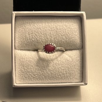 The Pickled Pug Jewelry - Petite strawberry quartz stack ring - Jewelry Near Me The Pickled Pug Jewelry - Petite strawberry quartz stack ring - Jewelry Near Me