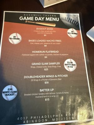 Menu photo 1 Bushmill Tavern Abingdon, MD Menu photo 1 Bushmill Tavern Abingdon, MD
