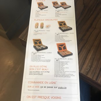 Yuzu Sushi - a menu for a japanese restaurant - Sushi Bars Near Me - Brossard, Quebec Yuzu Sushi - a menu for a japanese restaurant - Sushi Bars Near Me - Brossard, Quebec