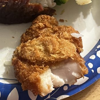 Ono Hawaiian BBQ - Fish filet that was raw from the middle - Barbeque Near Me - Riverside, California Ono Hawaiian BBQ - Fish filet that was raw from the middle - Barbeque Near Me - Riverside, California