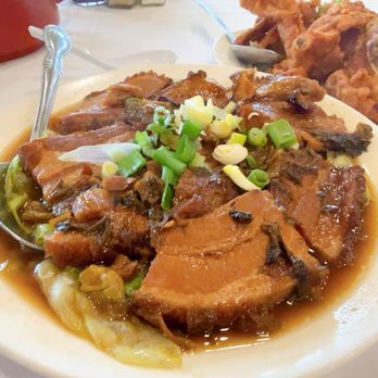 Sam Woo Seafood and BBQ - 47. 梅菜扣肉 Preserved vegetable with pork belly - Barbeque Near Me - Cerritos, California Sam Woo Seafood and BBQ - 47. 梅菜扣肉 Preserved vegetable with pork belly - Barbeque Near Me - Cerritos, California
