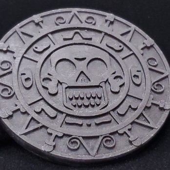 TOA 3D Printing - Pirate coin prop was 3D printed with SLA technoligy. Resin based printing has high quality surface finish - 3D Printing Near Me TOA 3D Printing - Pirate coin prop was 3D printed with SLA technoligy. Resin based printing has high quality surface finish - 3D Printing Near Me