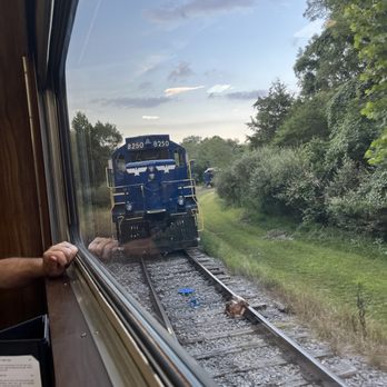 Potomac Eagle Scenic Railroad - Passing the trains upon return - Historical Tours Near Me - Romney, West Virginia